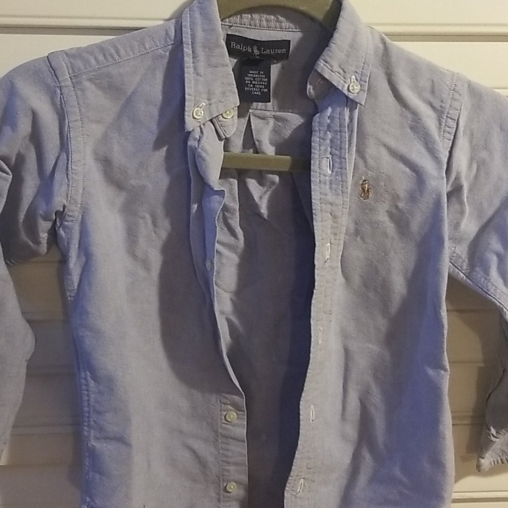 Blue button down